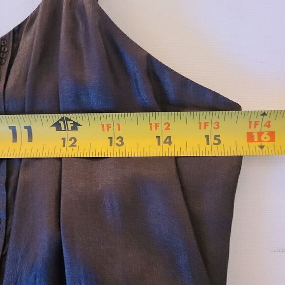 Eileen Fisher Women's Java Brown Rumpled Silk Sequined Dress Size XS - Picture 13 of 15